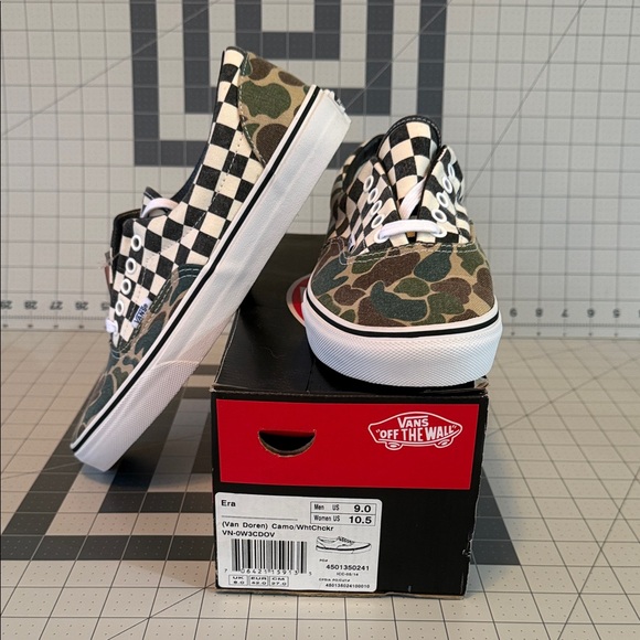 Vans Van Doren Archive Men's Checkered Camo Sneakers SKU VN0W3CDOV Deadstock - Picture 3 of 3